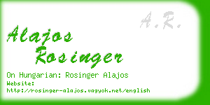 alajos rosinger business card